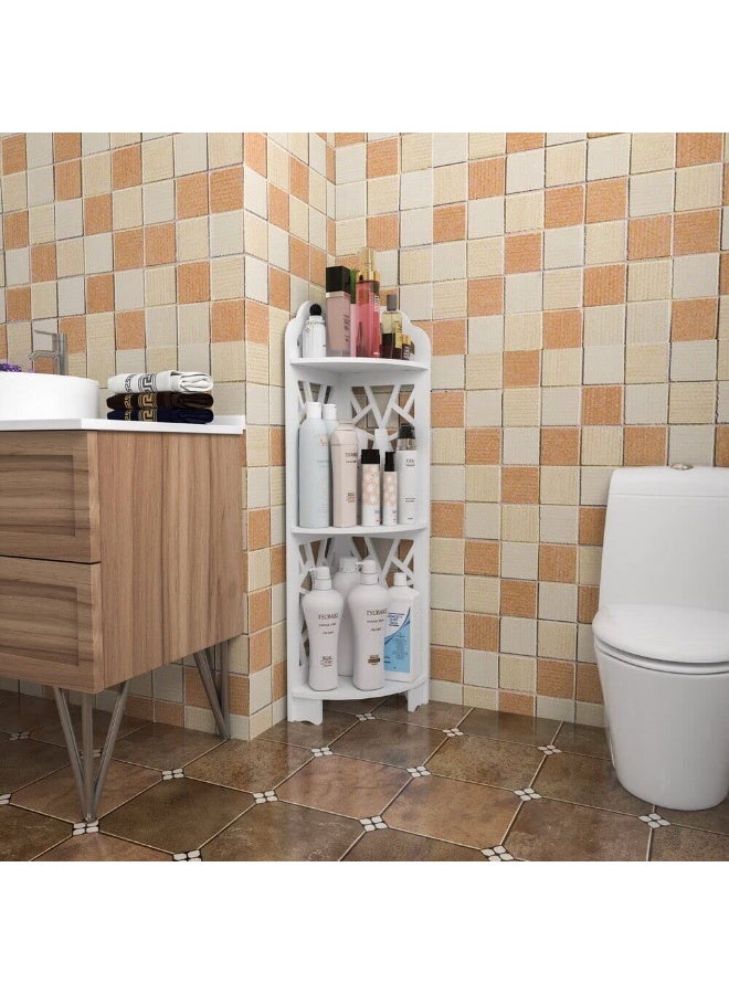 LINGWEI Bathroom Corner Shelf 21x80x21– 3 Tier Shower Caddy Freestanding Waterproof Storage Organizer Corner Stand - Image 5