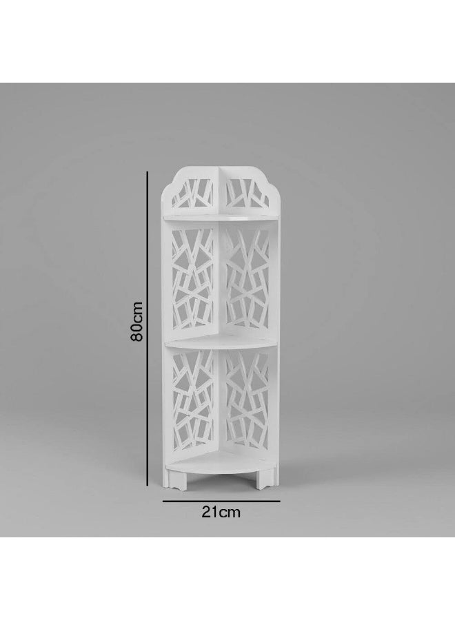 LINGWEI Bathroom Corner Shelf 21x80x21– 3 Tier Shower Caddy Freestanding Waterproof Storage Organizer Corner Stand - Image 2