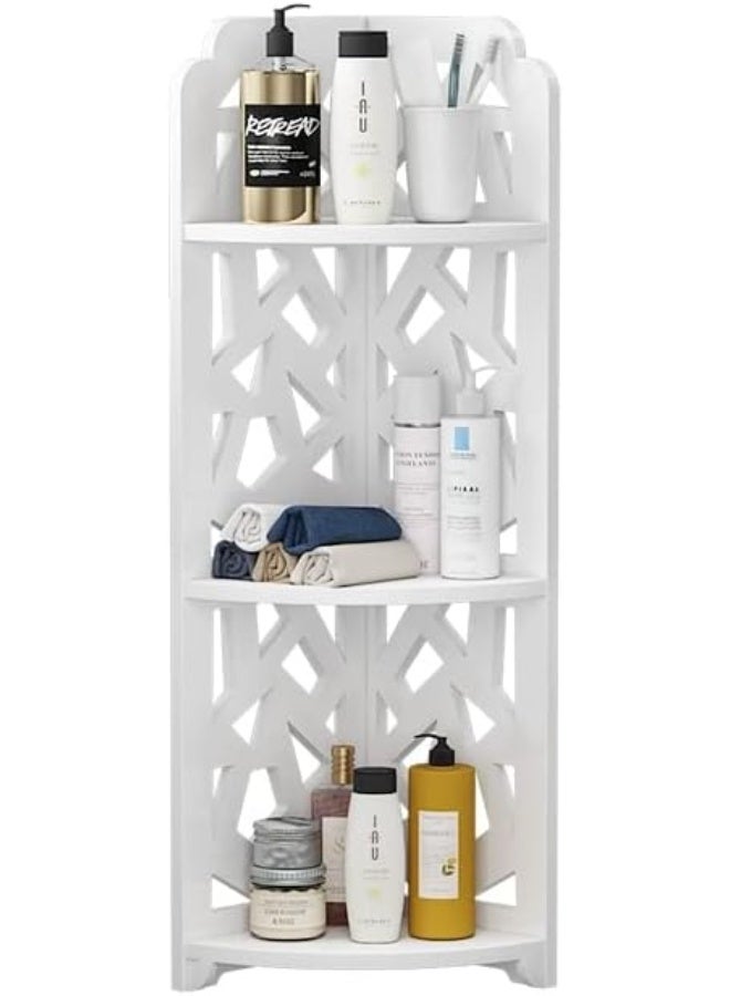 LINGWEI Bathroom Corner Shelf 21x80x21– 3 Tier Shower Caddy Freestanding Waterproof Storage Organizer Corner Stand - Image 3