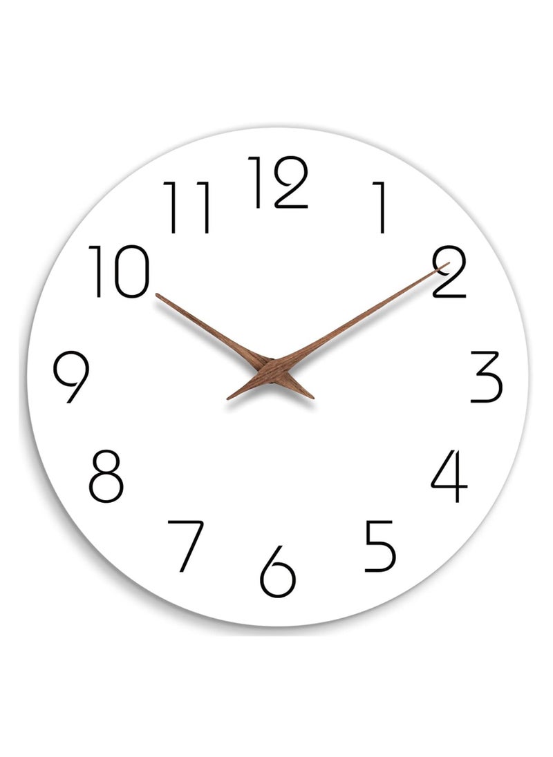 Generic 11inch Wall Clock,Wood Modern Wall Clock,Silent Non Ticking,Battery Operated,for Kitchen, Living Room, Office, Bedroom, Bathroom  - Image 1
