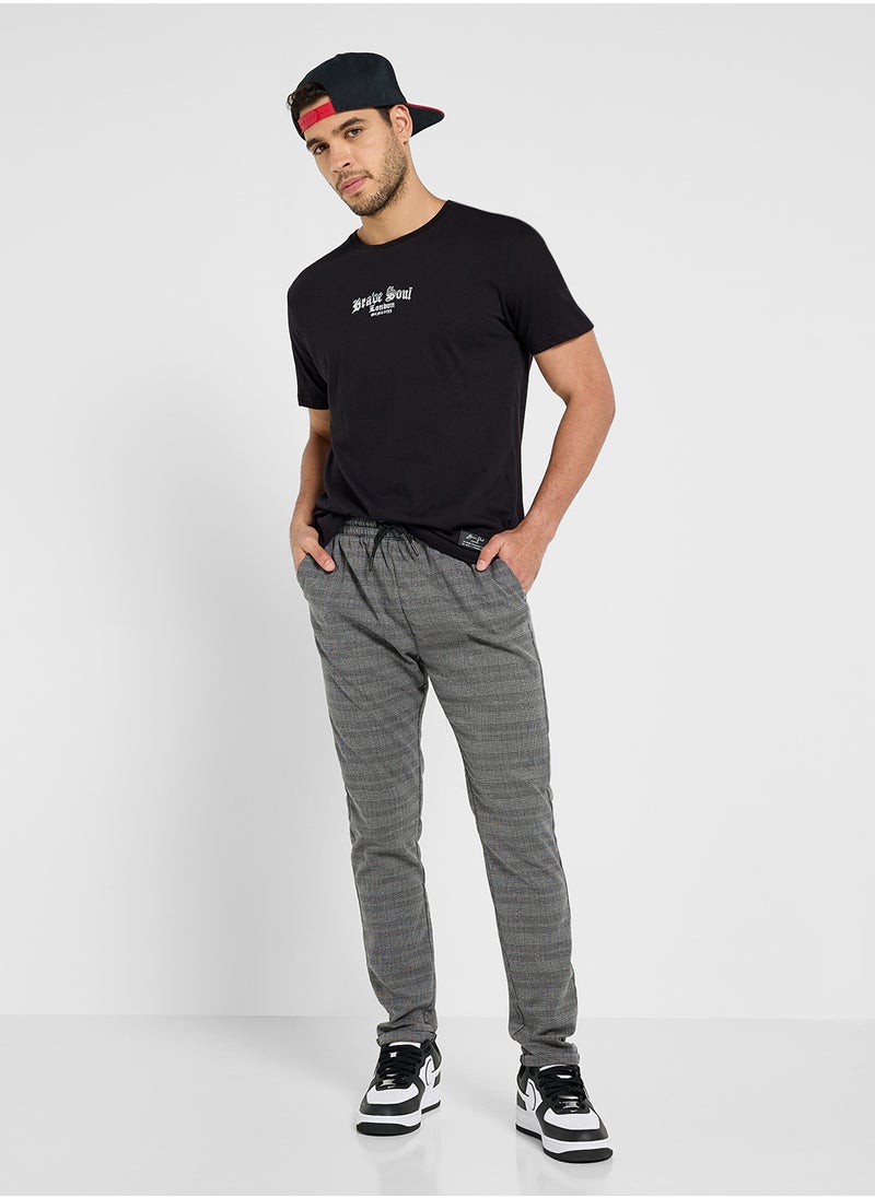 BRAVE SOUL Checked Pants  - Image 4
