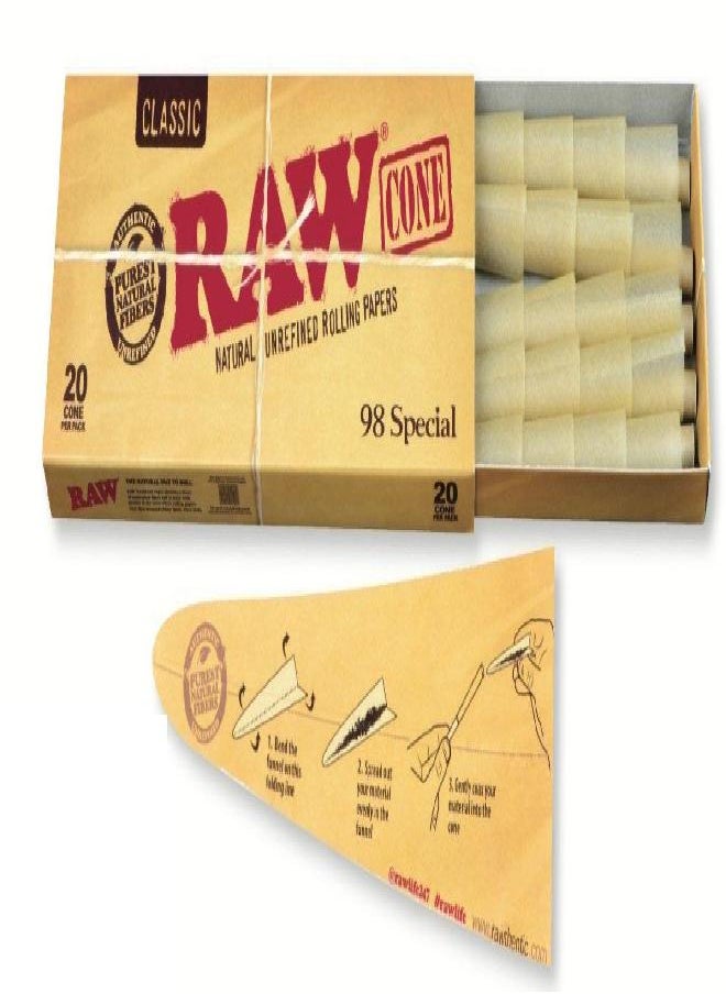 RAW Classic Natural Unrefined Pre Rolled Cones Cones Per Pack Brown Unscented, 20 Count - pzsku/Z78FBCE27770AF8D3E327Z/45/_/1685626838/7ae33a8a-0653-4230-a0de-080fdefe4b36