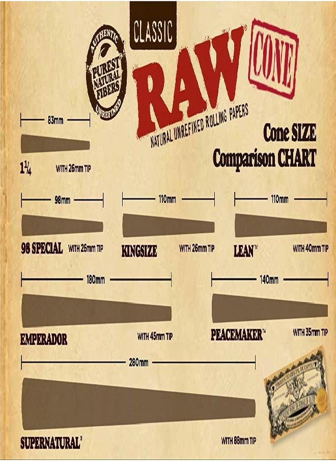 RAW Classic Natural Unrefined Pre Rolled Cones Cones Per Pack Brown Unscented, 20 Count - pzsku/Z78FBCE27770AF8D3E327Z/45/_/1685626843/4c6d5385-2c66-4c27-8202-aa41b3214d40