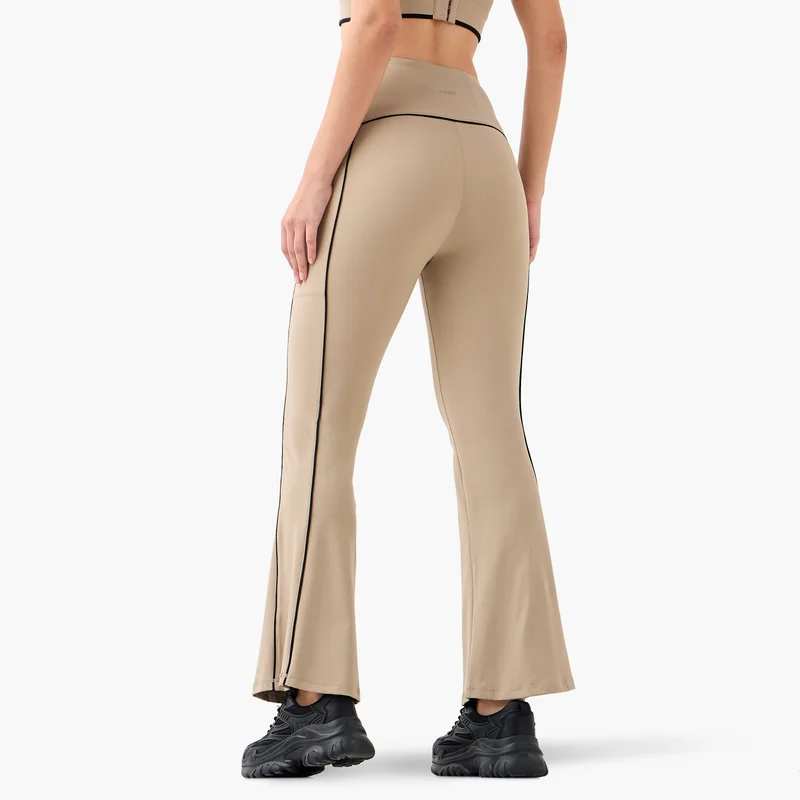 ADOT by Splash Flared Leggings with Contrast Piping Detail