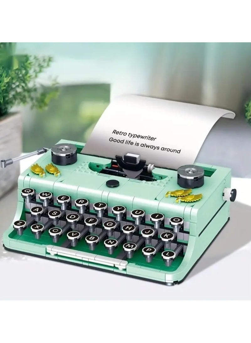 AROAQ 820 Pieces Retro Typewriter Building Blocks Classic Creative Ideas Bricks Toys for Children Adult Gift - Image 1