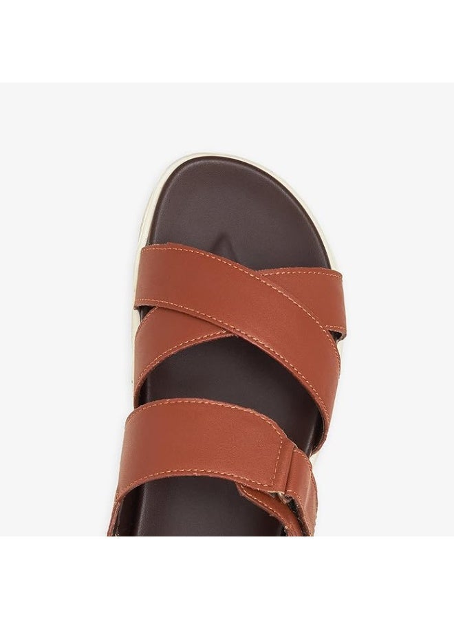 نديور صندل رجالي NDURE Air Steps | نعل داخلي من الجلد الصناعي المتين مع رغوة سحابية | نعل خارجي خفيف من EVA، أصابع دائرية، مريح طوال اليوم - Image 3