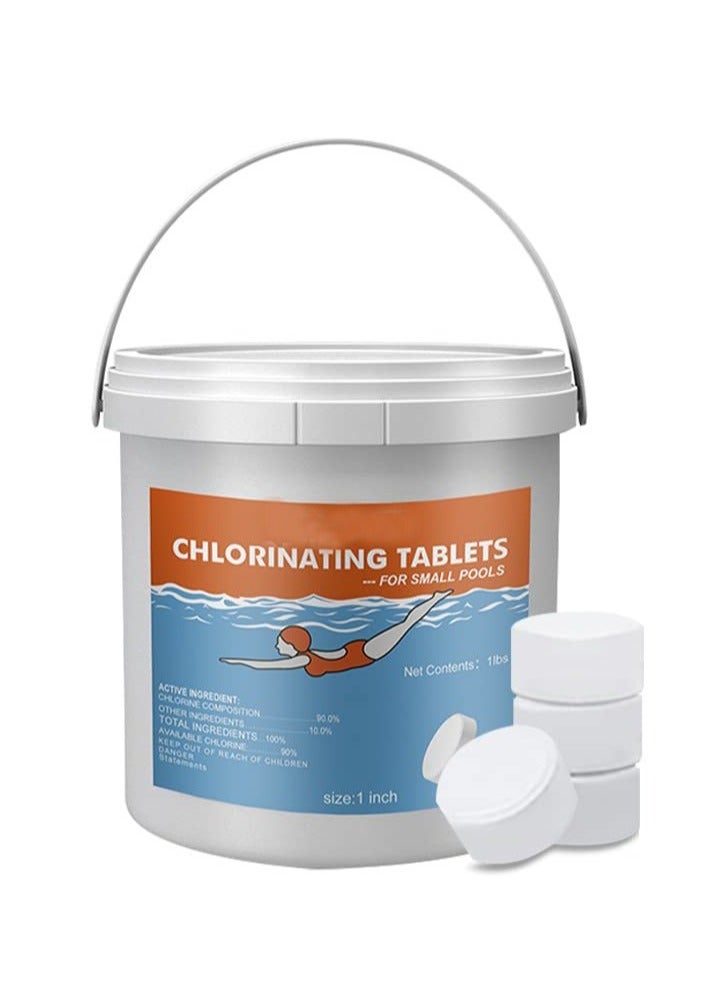 أقراص كلورين سيوسي 21 قطعة 1 في أقراص الكلور طويلة الأمد تذوب ببطء 1LB لحمامات السباحة والسبا والنوافير، أقراص كلورين لحمام الساخن - Image 1