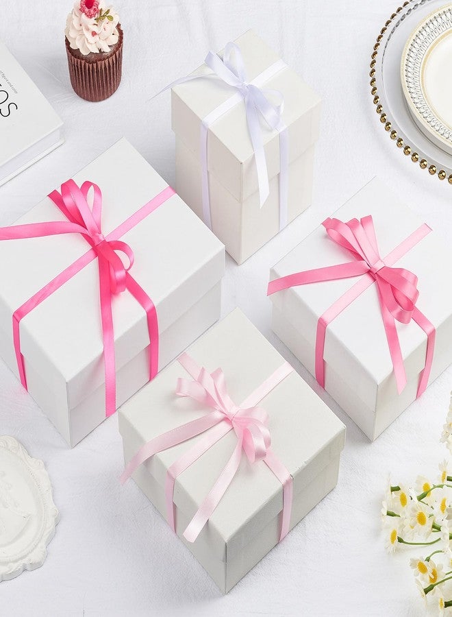 Mauproy 4 Rolls 3/8 Inch Pink Satin Ribbon - Image 4