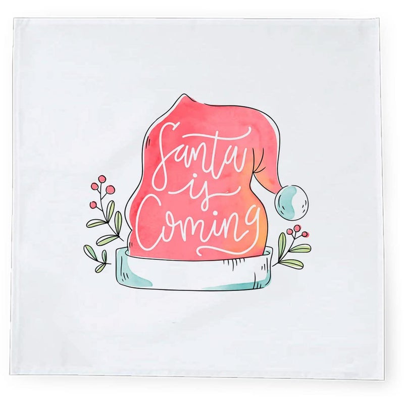 Khakee 6 Pcs Christmas Theme Silk Table Napkins 10x 10 for Xmas Decoration Christmas OrnamentsChristmas Giftxmas21604 - Image 3