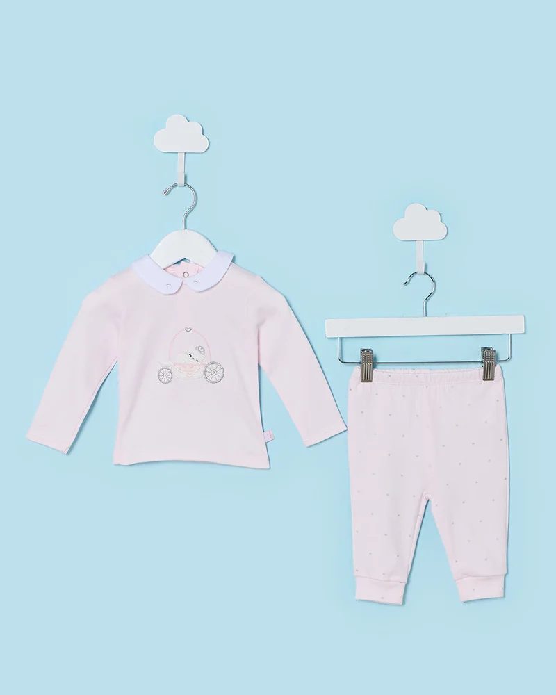 Redtag Pink Printed Pyjama Set