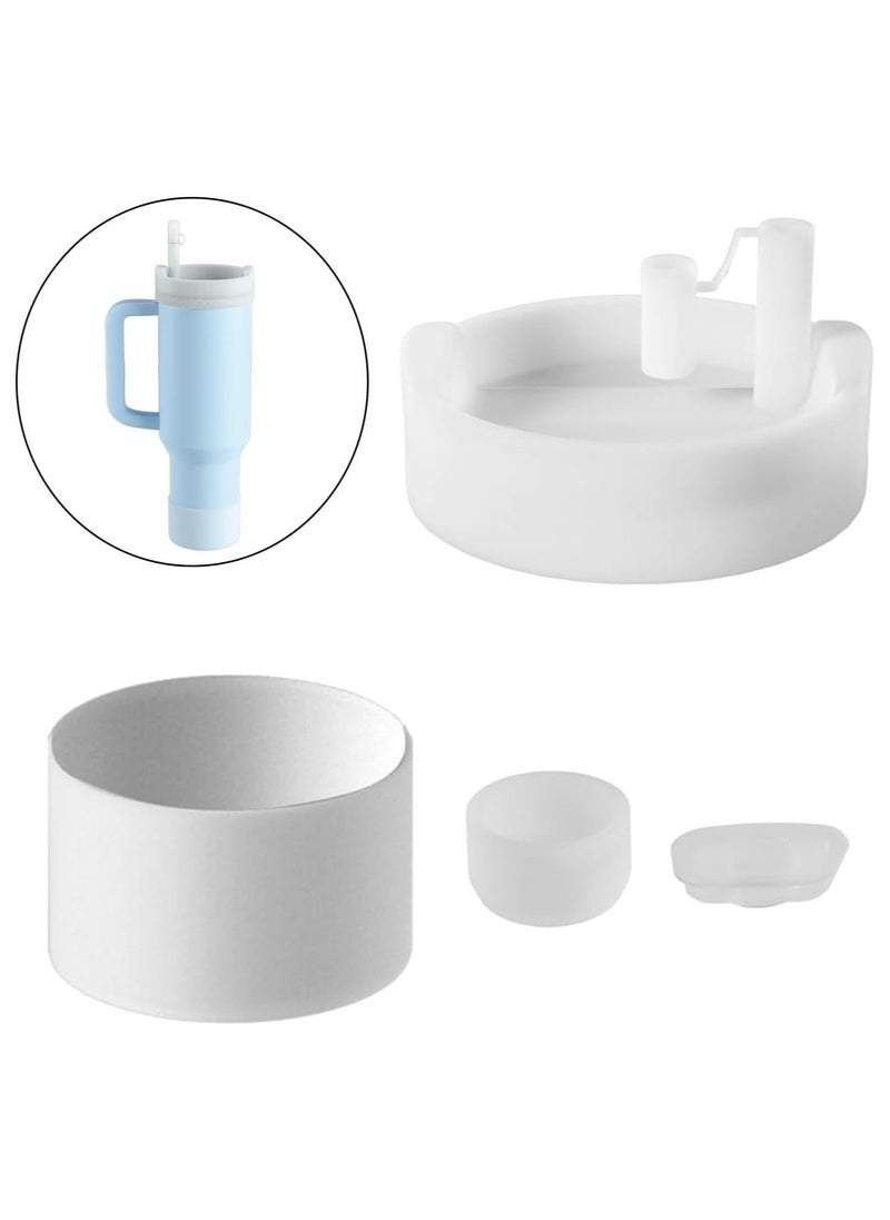 Oasisgalore Silicone Spill Stopper for Stanley Quencher 40oz - Leakproof Tumbler Accessories with Straw Cap (Set)  - Image 1