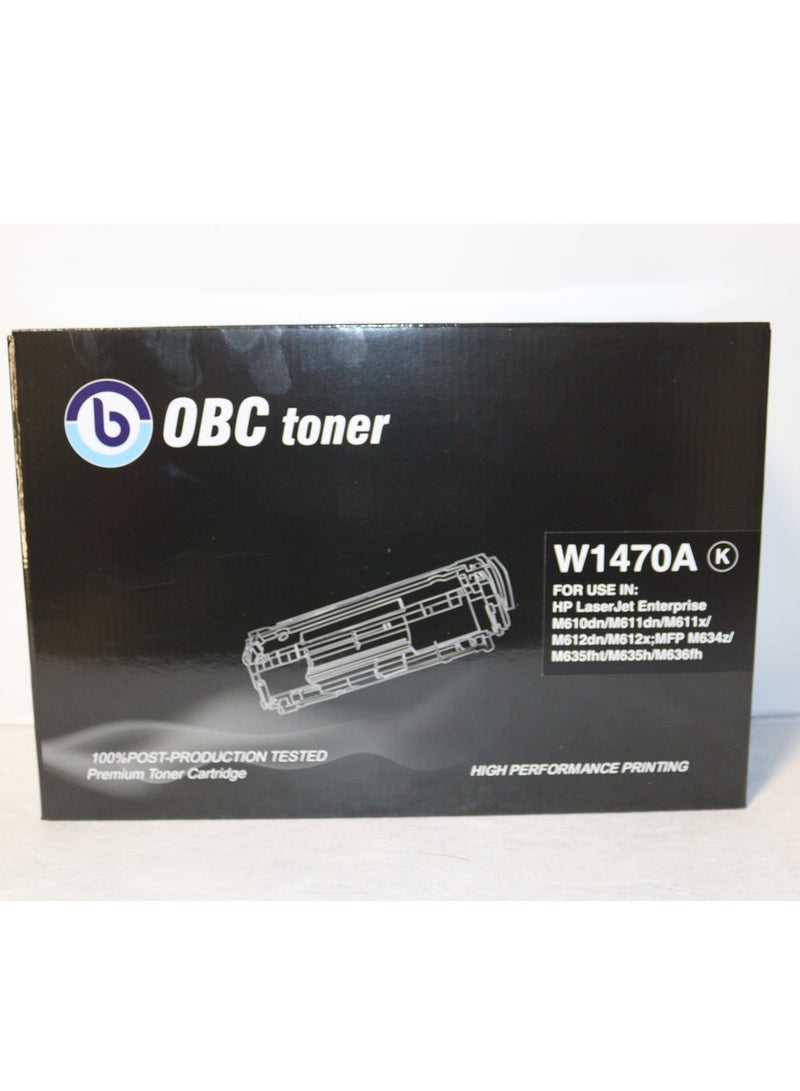 OBC Compatible Black Laser Toner Cartridge with Chip Replacement for HP W1470A 147A – Prints up to 10,500 pages in professional high quality - Image 1
