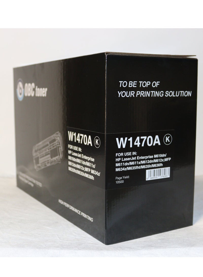 OBC Compatible Black Laser Toner Cartridge with Chip Replacement for HP W1470A 147A – Prints up to 10,500 pages in professional high quality - Image 2