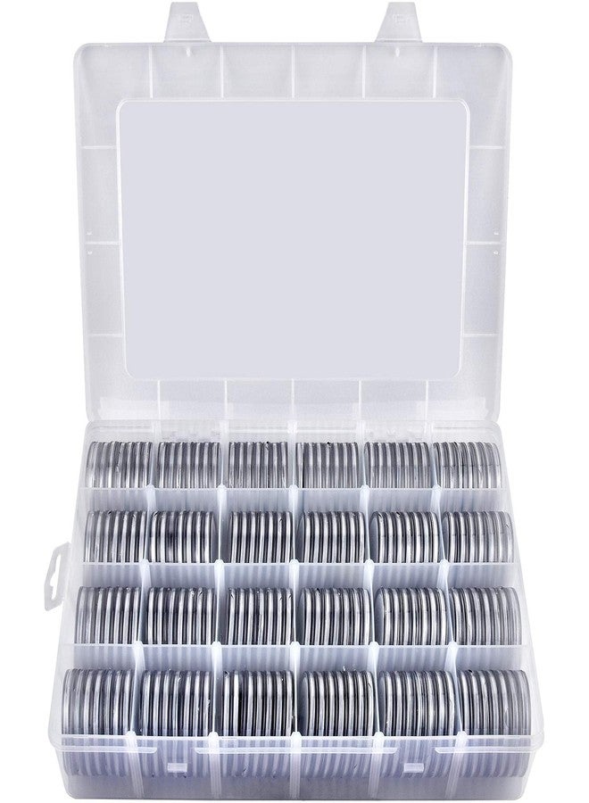 FULLCASE 168 Pieces 46mm Coin Capsules with Foam Gasket and Plastic Storage Organizer Box, 6 Sizes (20/25/27/30/38/46mm) Coins Collector Case Holder for Coin Collection Supplies - Image 1