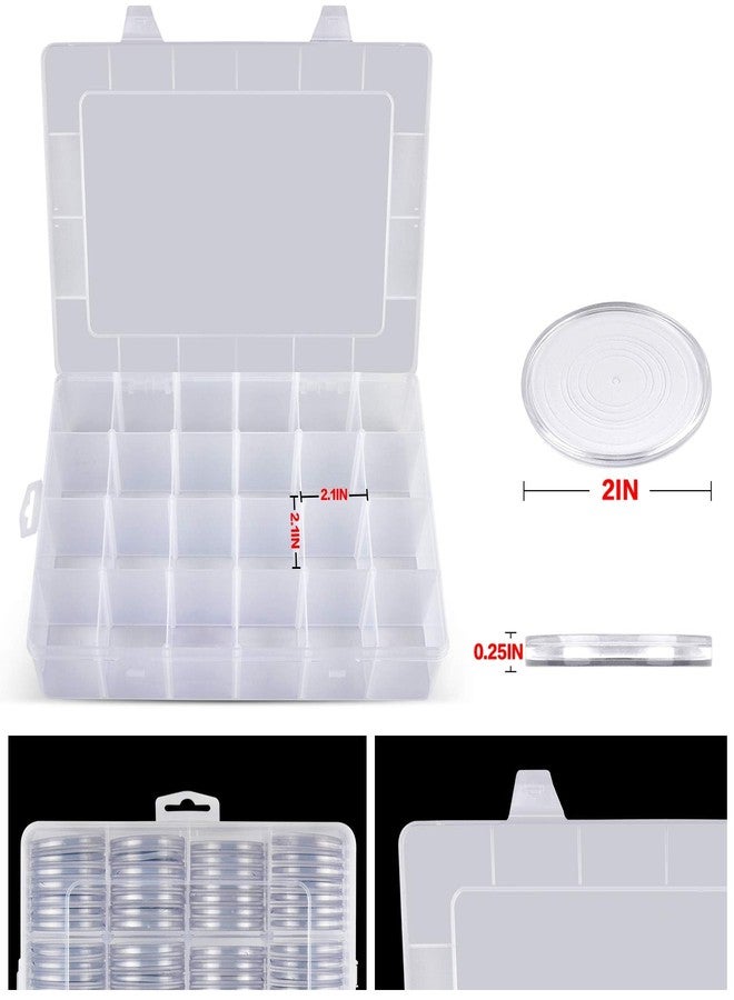 FULLCASE 168 Pieces 46mm Coin Capsules with Foam Gasket and Plastic Storage Organizer Box, 6 Sizes (20/25/27/30/38/46mm) Coins Collector Case Holder for Coin Collection Supplies - Image 4