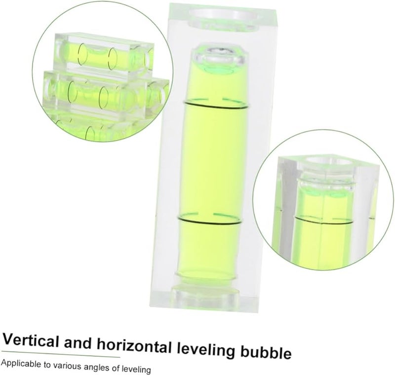 10 قطعة من مستوى الفقاعة المصغر باللون الأخضر الفاتح، مستوى مربع دقيق لنحت الخشب والنجارة - Image 4