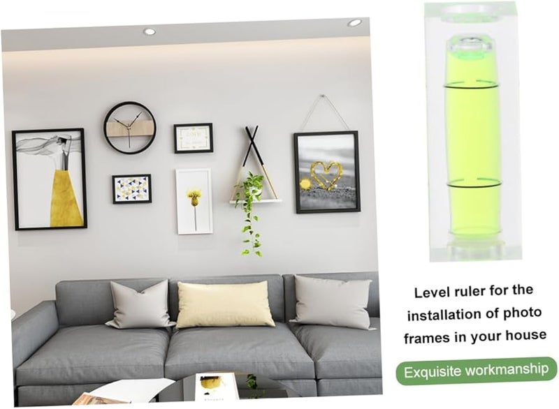 10 قطعة من مستوى الفقاعة المصغر باللون الأخضر الفاتح، مستوى مربع دقيق لنحت الخشب والنجارة - Image 5