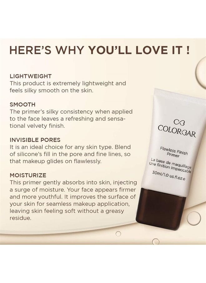Colorbar Cosmetics Flawless Finish Primer, Transparent, 30 ml  - Image 2