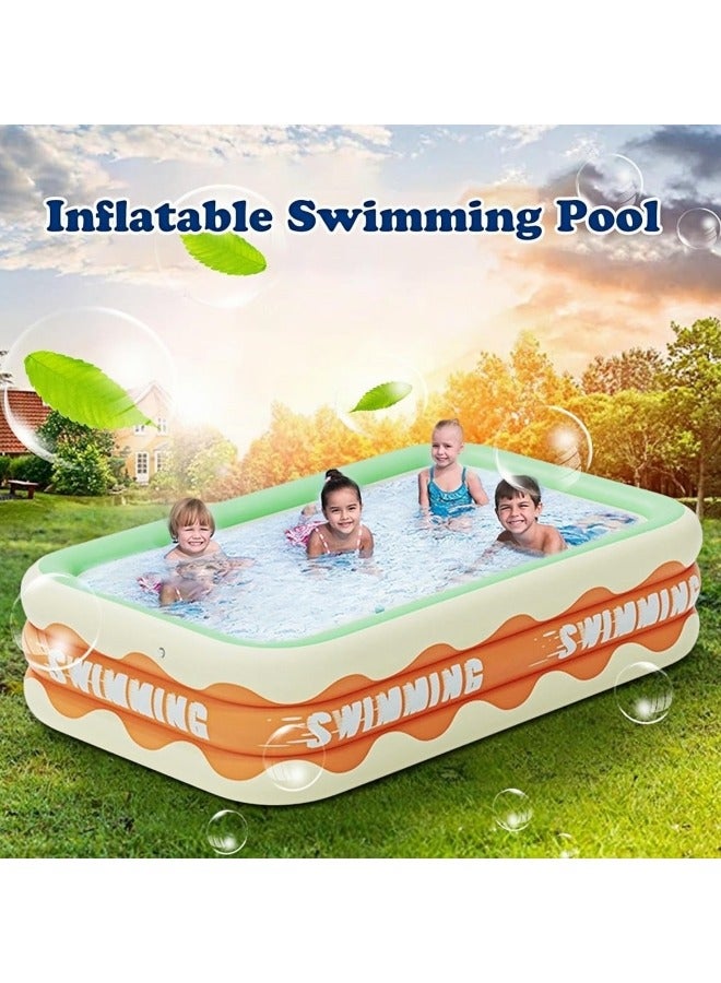 GGEROU Inflatable Swimming Pool,Family Sized Inflatable Pool, Easy Setup Inflatable Pool,Inflatable Castle Water Park,Summer Water Party (3Meters) - Image 5