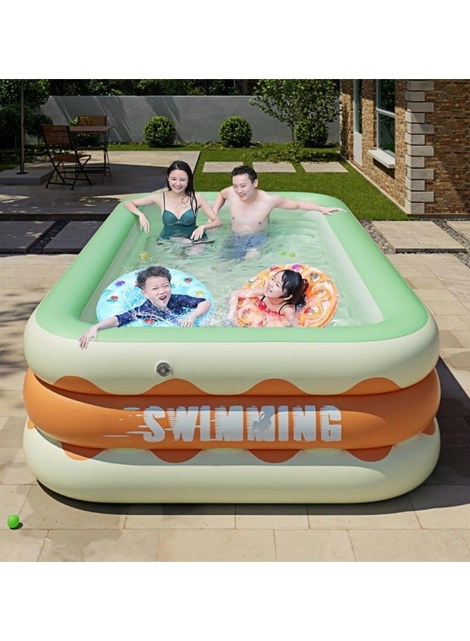 GGEROU Inflatable Swimming Pool,Family Sized Inflatable Pool, Easy Setup Inflatable Pool,Inflatable Castle Water Park,Summer Water Party (3Meters) - Image 3