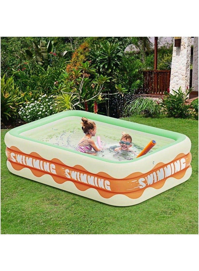 GGEROU Inflatable Swimming Pool,Family Sized Inflatable Pool, Easy Setup Inflatable Pool,Inflatable Castle Water Park,Summer Water Party (3Meters) - Image 4