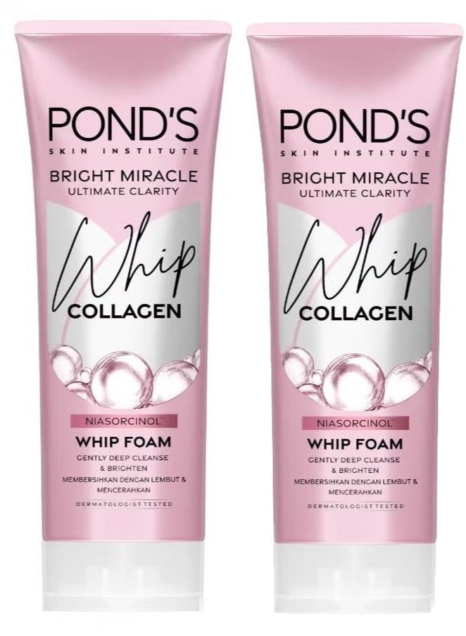 Pond's Bright Miracle Ultimate Clarity Whip Collagen Niasorcinol Facial Foam 100g X 2 - Image 3