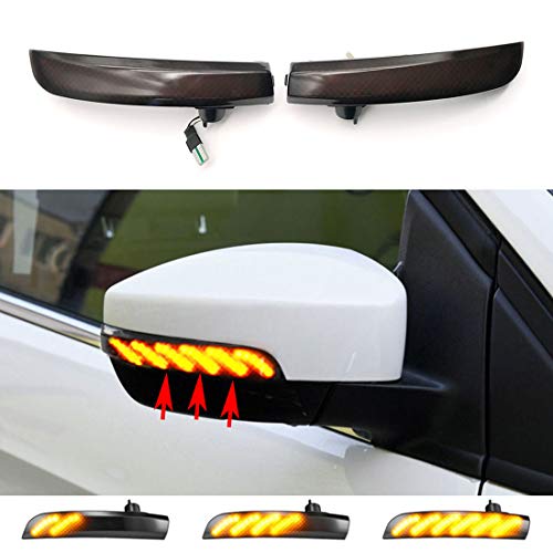 ruihe Smoked Lens Dynamic Sequential Blink LED Side Mirror Turn Signal Light Strip Assembly Compatible With Fit for Ford Focus 2012 2013 2014 2015 2016 2017 2018 MK3 RS ST - Image 2
