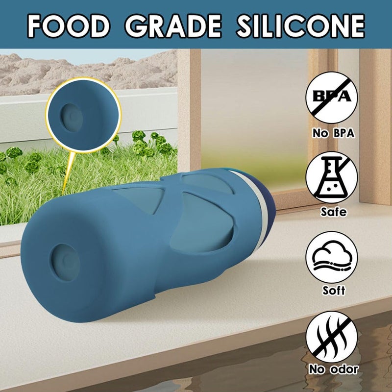 BKBY Silicone Boot with Handle Compatible with Owala 24 oz, Full Protective Anti Scratch & Reduce Dent Sleeve Cover, All-Round Wrap Protector Compatible with FreeSip Water Bottles - Image 4
