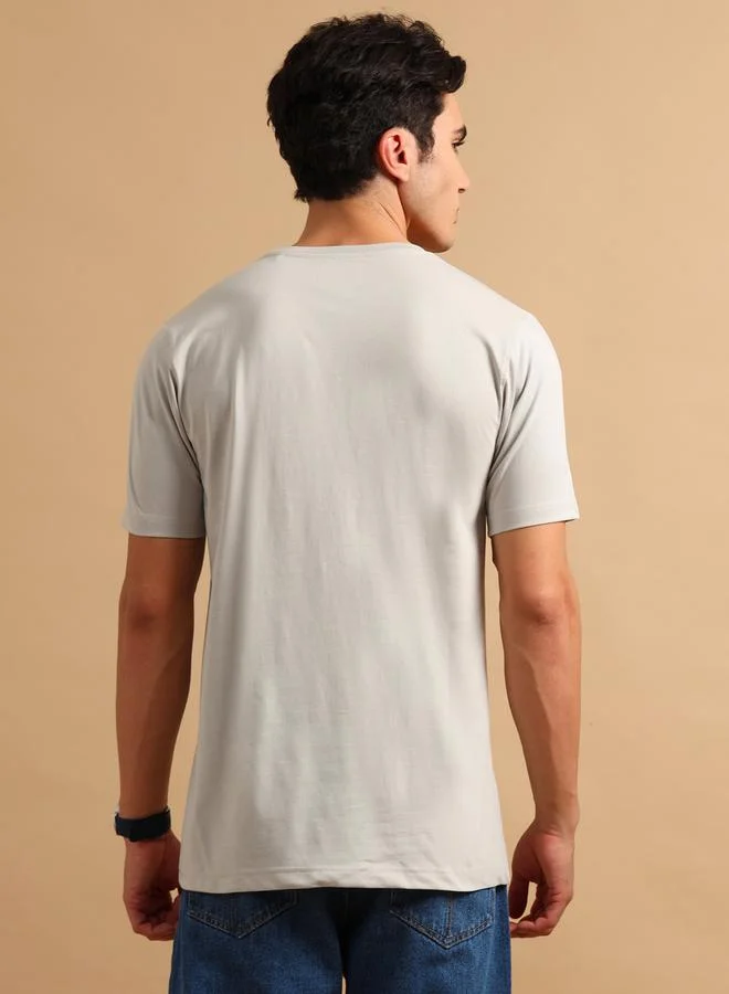 Bushirt Bushirt Solid Round Neck Short Sleeve T-Shirt