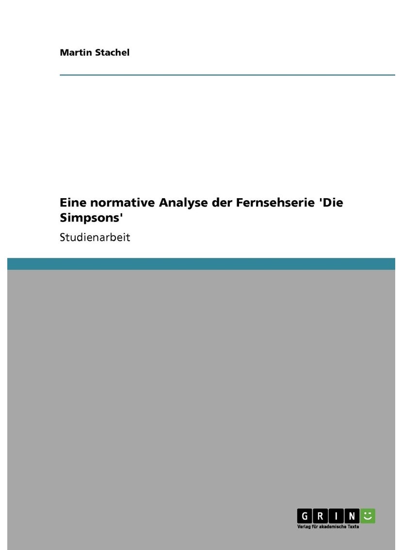 Eine normative Analyse der Fernsehserie 'Die Simpsons' 
