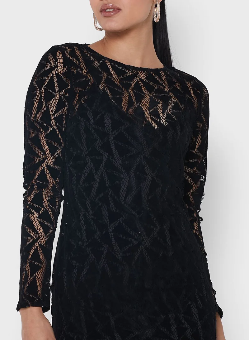 TOPSHOP Lace Trim Dress for Women | Best Price KSA