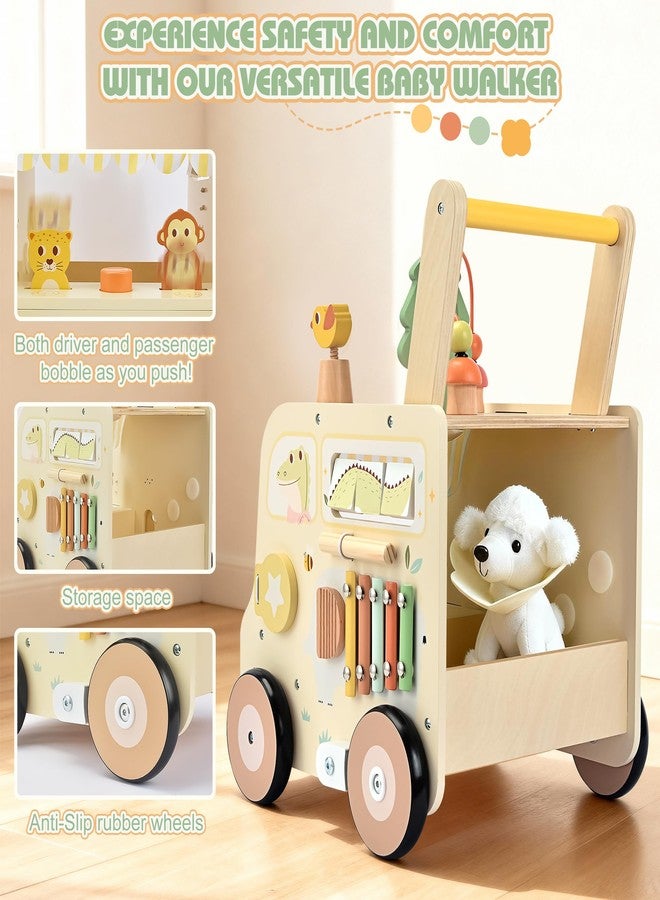Pithfor Wooden Activity Cube Push Walker, Wooden Baby Walker, Montessori Toys for Babies 10-12 Months 1 2 3 Years Old Boys & Girls, Help Learning to Walk & Sit-to-Stand - Image 4