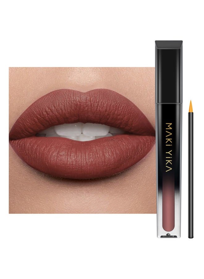 MAKI YIKA Brown Nude Lipstick for Women Color Stay Long Lasting Lipsticks, No Smudge Matte Liquid Lipstick Transferproof, DINNER TIME - Image 1