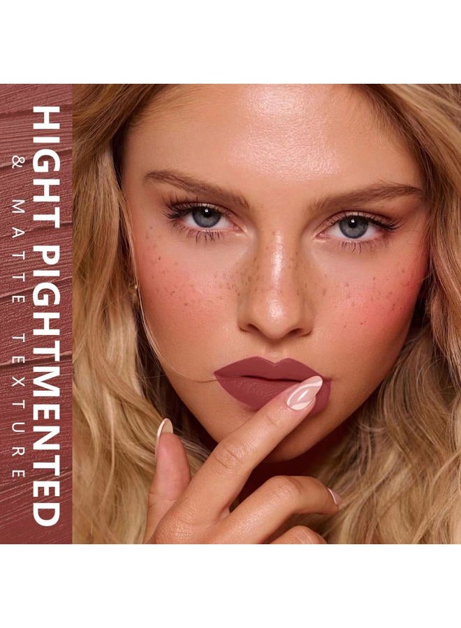 MAKI YIKA Brown Nude Lipstick for Women Color Stay Long Lasting Lipsticks, No Smudge Matte Liquid Lipstick Transferproof, DINNER TIME - Image 2