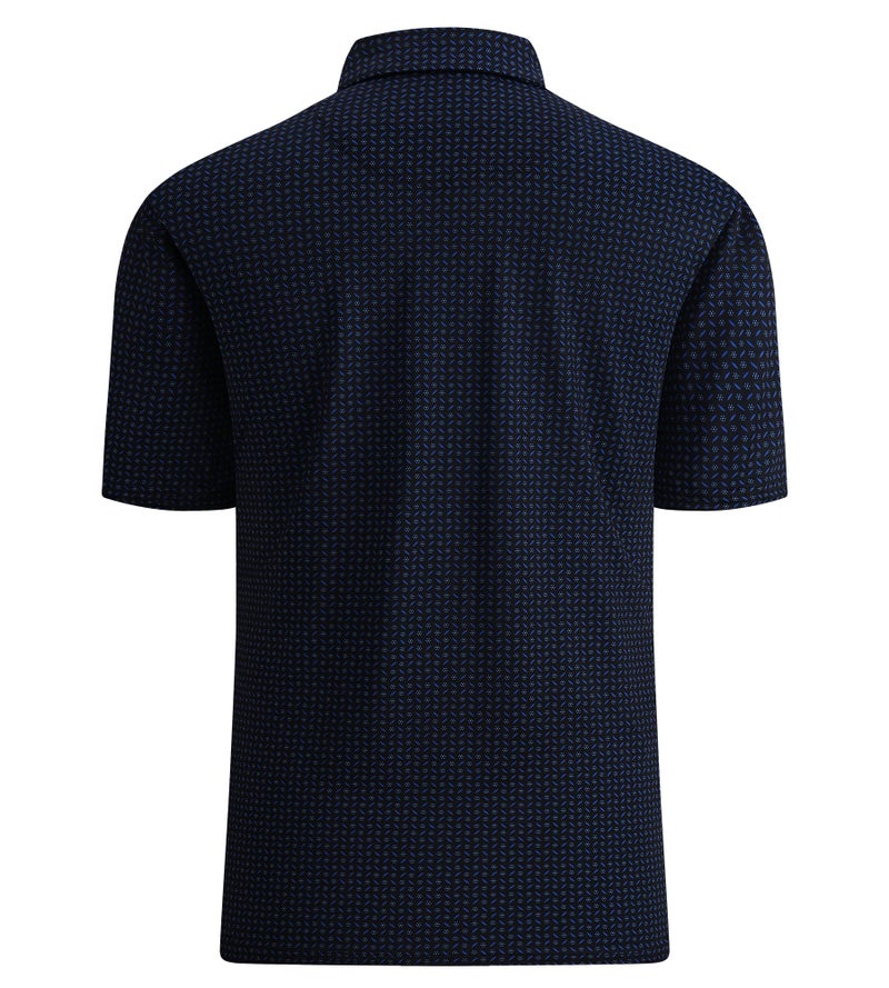 Alex Vando Mens Golf Shirt Moisture Wicking Quick-Dry Print Performance Polo Shirts for Men,Black Dots,L - Image 3