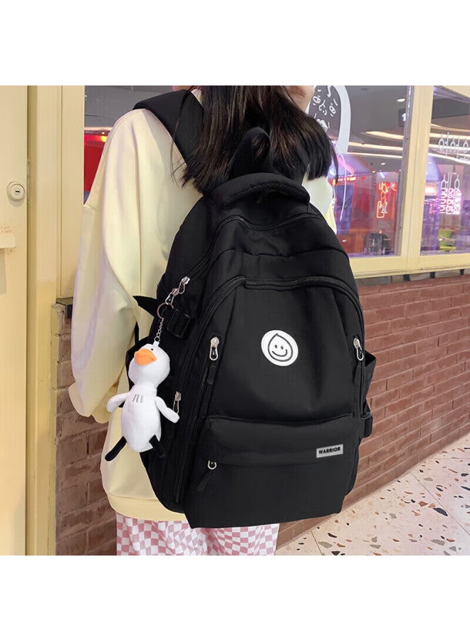 Pull Back Huili Backpack For Women, Large Capacity, Suitable For Middle School, High School And College Students, Fashionable Cute Double Shoulder Bag, Lightweight Water-resistant Laptop Bag - Image 5