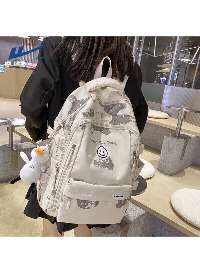 Pull Back Huili Backpack For Women, Large Capacity, Suitable For Middle School, High School And College Students, Fashionable Cute Double Shoulder Bag, Lightweight Water-resistant Laptop Bag - Image 4