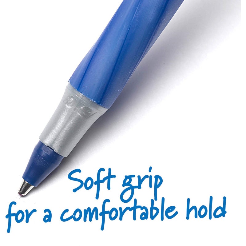 BIC : Ultra Round Stic Grip Pen, Blue Ink,Medium, 1.2 mm -:- Sold as 2 Packs of - 12 - / - Total of 24 Each - Image 2