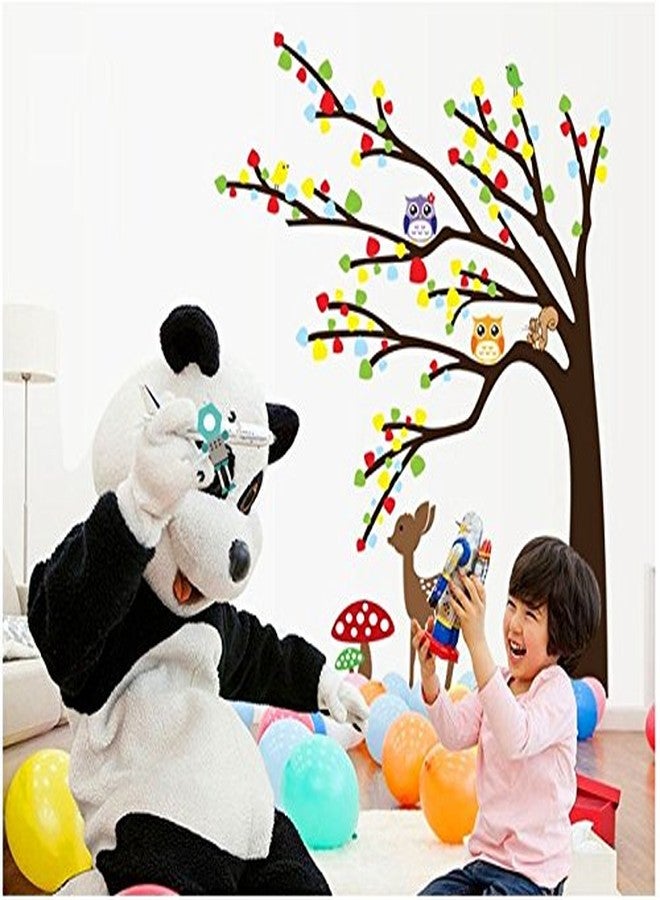 Asmi Collections Asmi collection PVC Wall Stickers Wall Decals Tree Birds Owl Deer AY9071 - Image 3