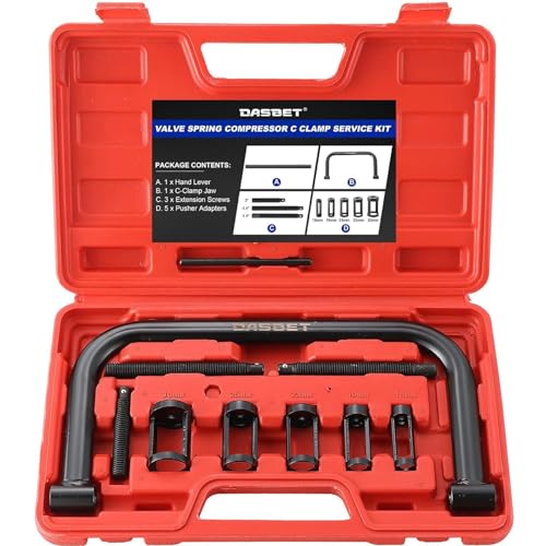 DASBET Valve Spring Compressor C Clamp Service Kit Valve Spring Removal Tool with C Clamp for ATV, Car, Motorcycle, Small Engine Vehicle Equipment - Image 1