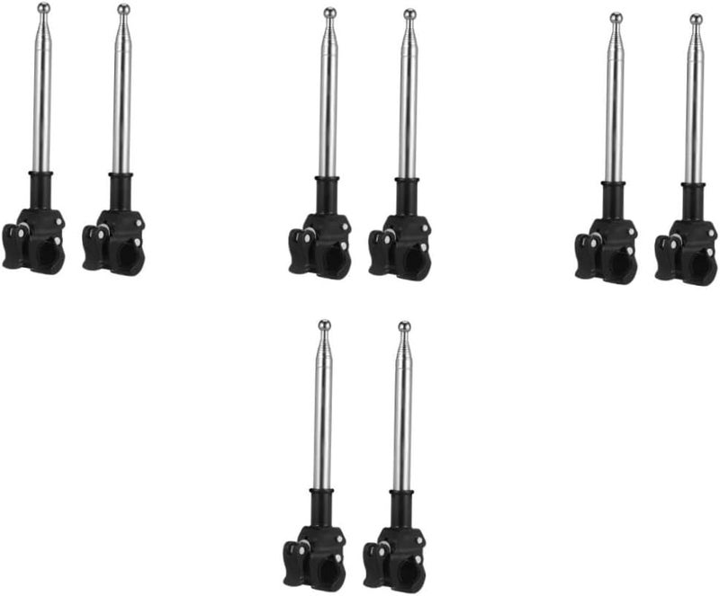 Retractable Motorcycle Handlebar Flag Pole Mount Stainless Steel Bracket 4 Pack - Image 1