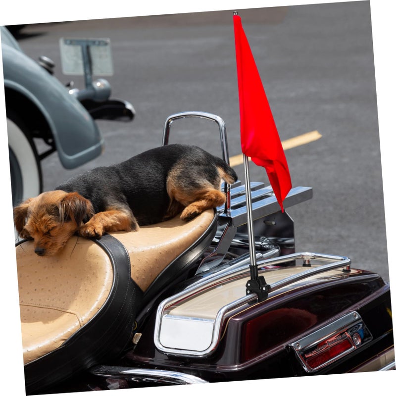 Retractable Motorcycle Handlebar Flag Pole Mount Stainless Steel Bracket 4 Pack - Image 5