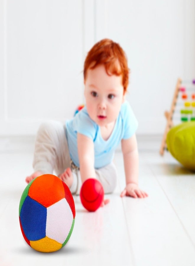 EITHEO Plush Soft Toy Ball for Baby and Kids - Super Soft Ball for Safe and Joyful Play(10cm)(Multicoloured) - Image 4