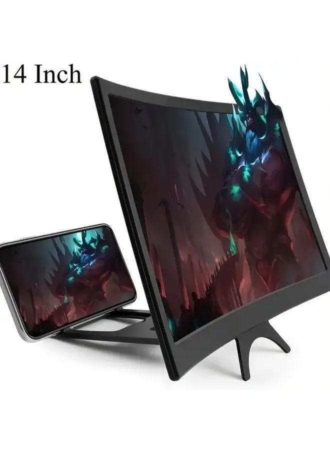 Black 14 Inch Foldable Phone Stand Screen Amplifier For Movies Videos Gaming - Image 1