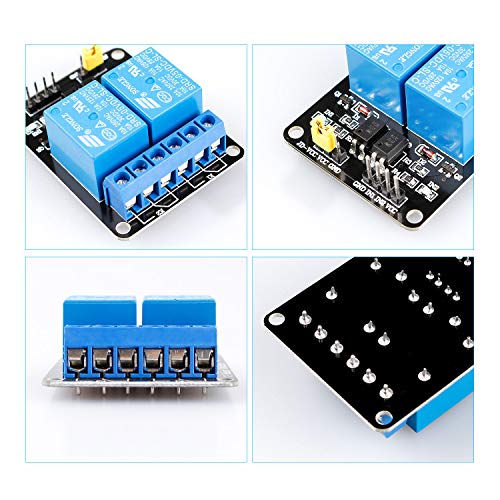 SunFounder 2 Channel DC 5V Relay Module with Optocoupler Low Level Trigger Expansion Board Compatible with Arduino R3 MEGA 2560 1280 DSP ARM PIC AVR STM32 Raspberry Pi - Image 4