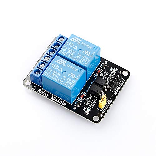 SunFounder 2 Channel DC 5V Relay Module with Optocoupler Low Level Trigger Expansion Board Compatible with Arduino R3 MEGA 2560 1280 DSP ARM PIC AVR STM32 Raspberry Pi - Image 1