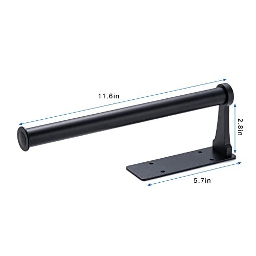 Honmein Paper Towel Holder, Aluminum Alloy Paper Towel Holders, Stylish Wall Mount and Under Cabinet Paper Towel Holders for Easy Access (Black) - Image 4