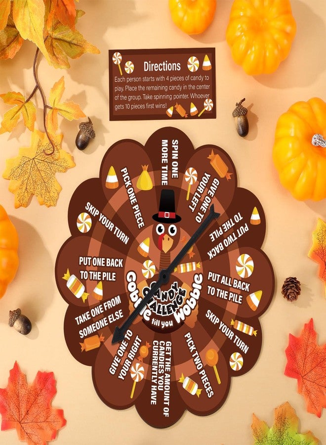 Marspark Thanksgiving Games Fall Festival Games 10.2'' Fall Carnival Spinner Candy Challenge Thanksgiving Party Favors for School Classroom Family Birthday Party Activities - Image 4