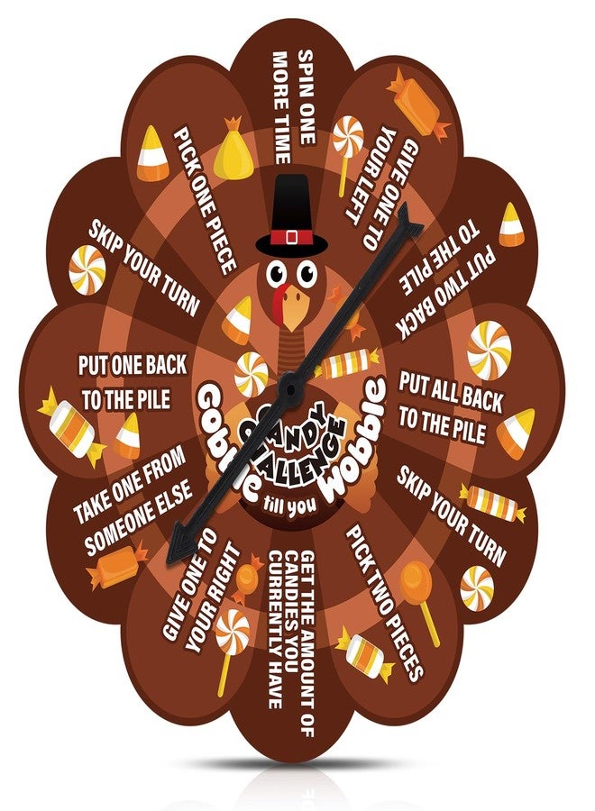 Marspark Thanksgiving Games Fall Festival Games 10.2'' Fall Carnival Spinner Candy Challenge Thanksgiving Party Favors for School Classroom Family Birthday Party Activities - Image 1