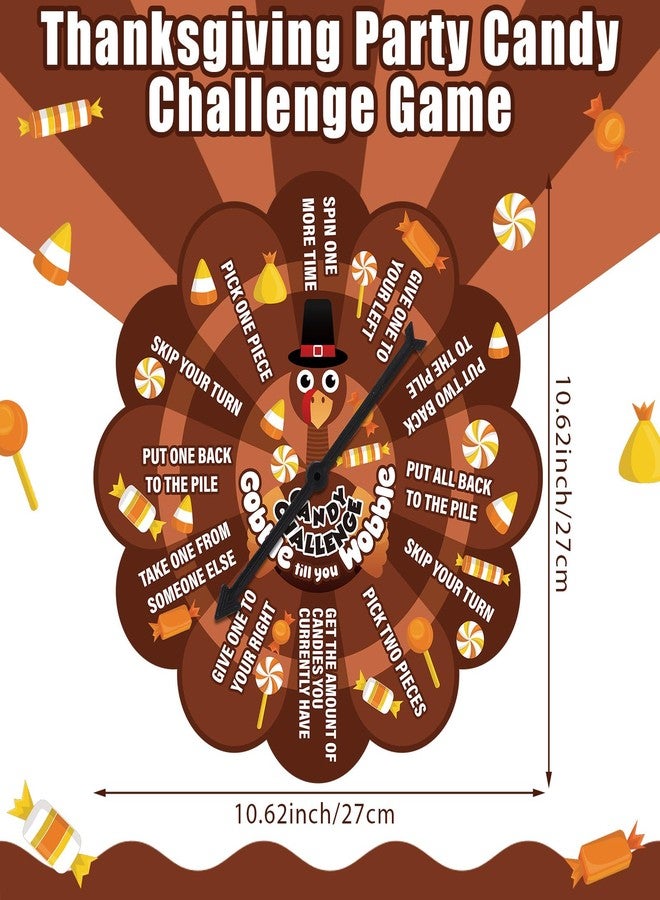 Marspark Thanksgiving Games Fall Festival Games 10.2'' Fall Carnival Spinner Candy Challenge Thanksgiving Party Favors for School Classroom Family Birthday Party Activities - Image 2